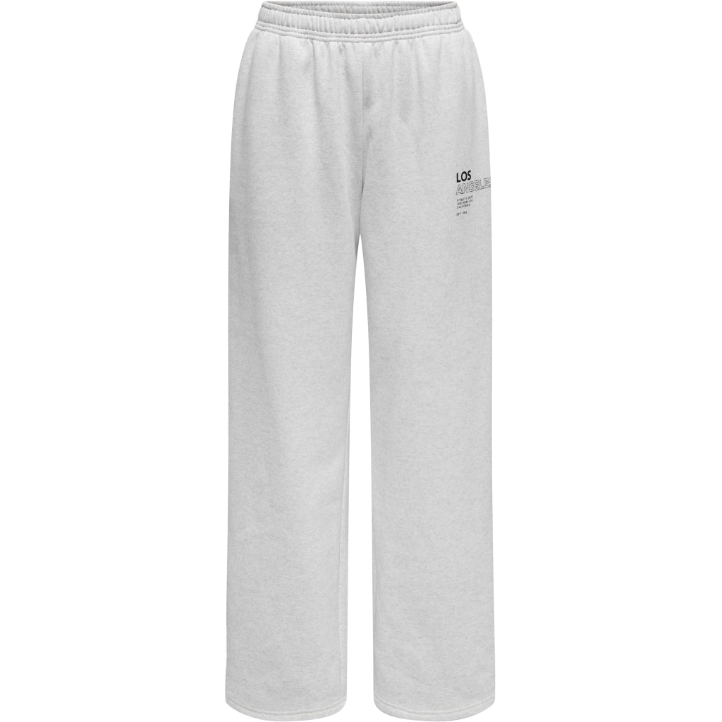 ONLY Sweatpants ONLDAZE – Lys Grå Melange med Print