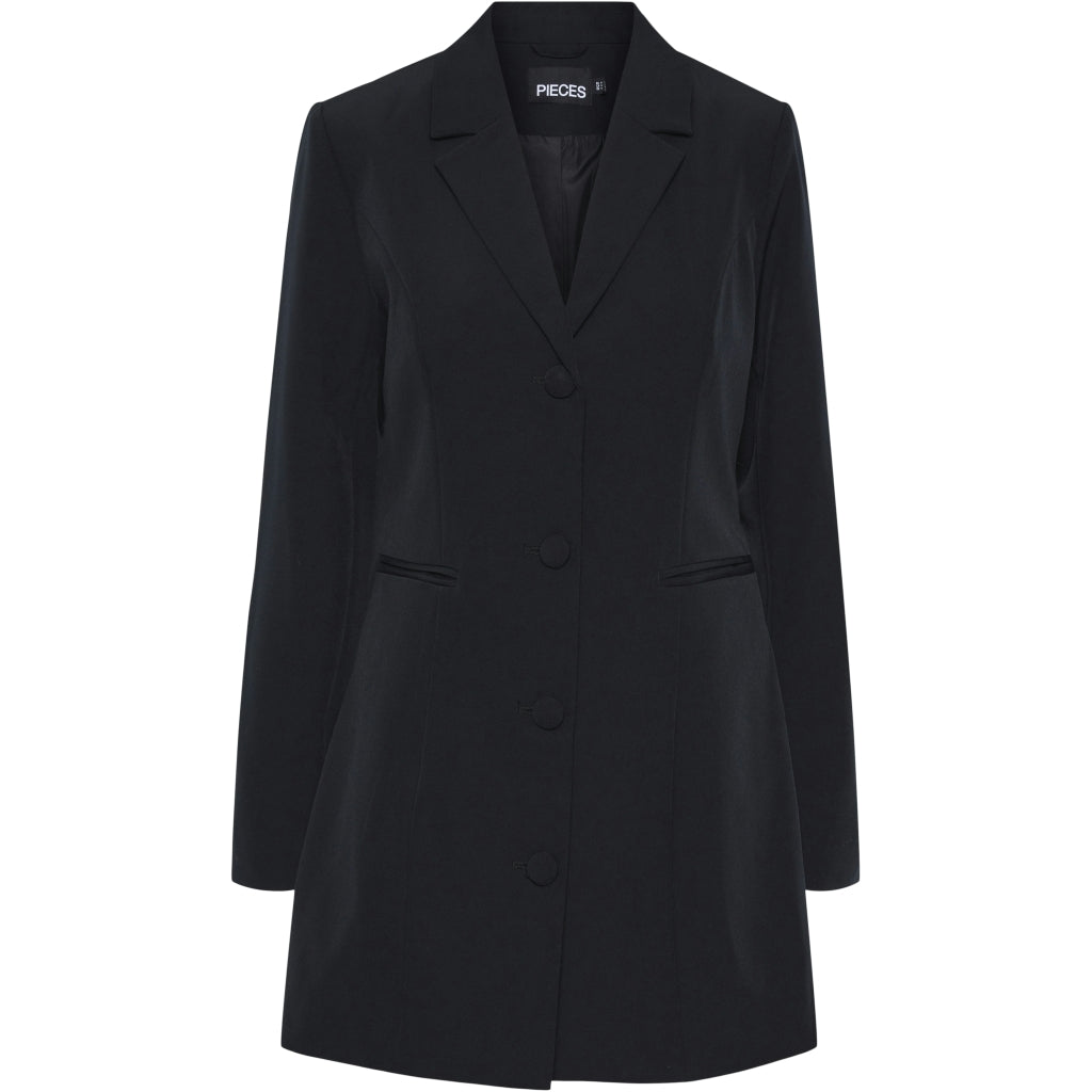Elegant blazer-kjole fra PIECES – Sort udsalg!
