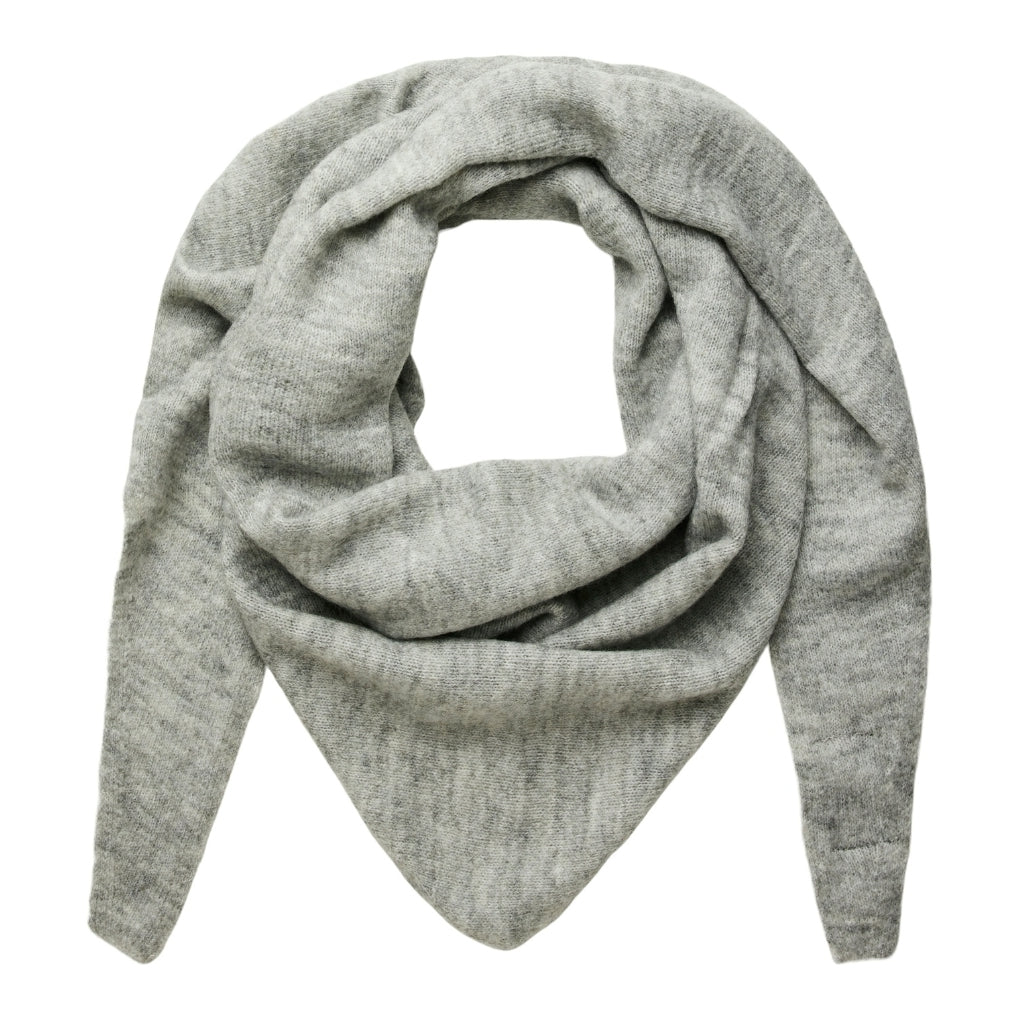 Elegant lys grå melange tørklæde – vinterens must-have accessory!