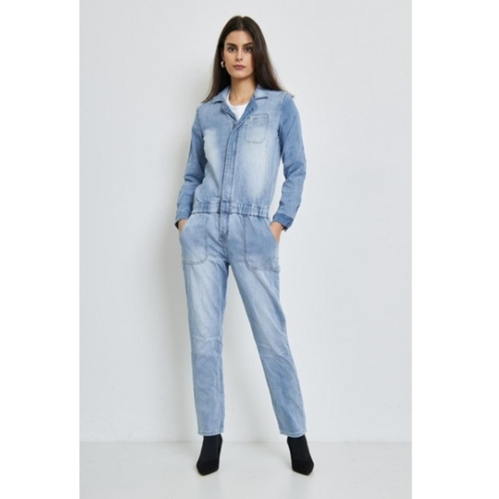 Place du Jour jumpsuit til damer – Denim Blå Tilbud!