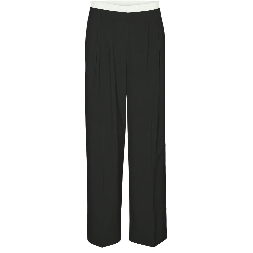 Trendy VERO MODA bukser med hvid elastikkant – Must-have!