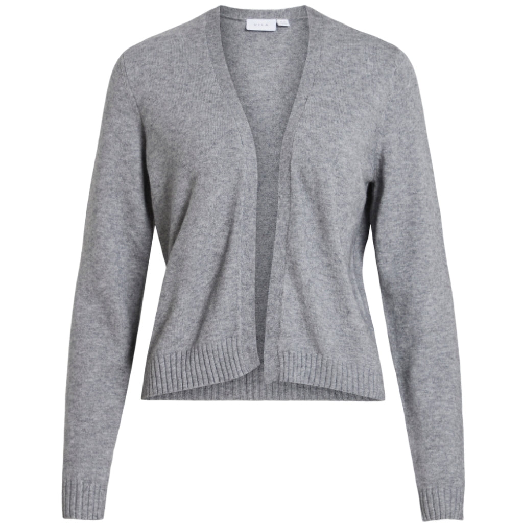 Elegant Kort Grå Melange Cardigan til Damer - Must-Have!