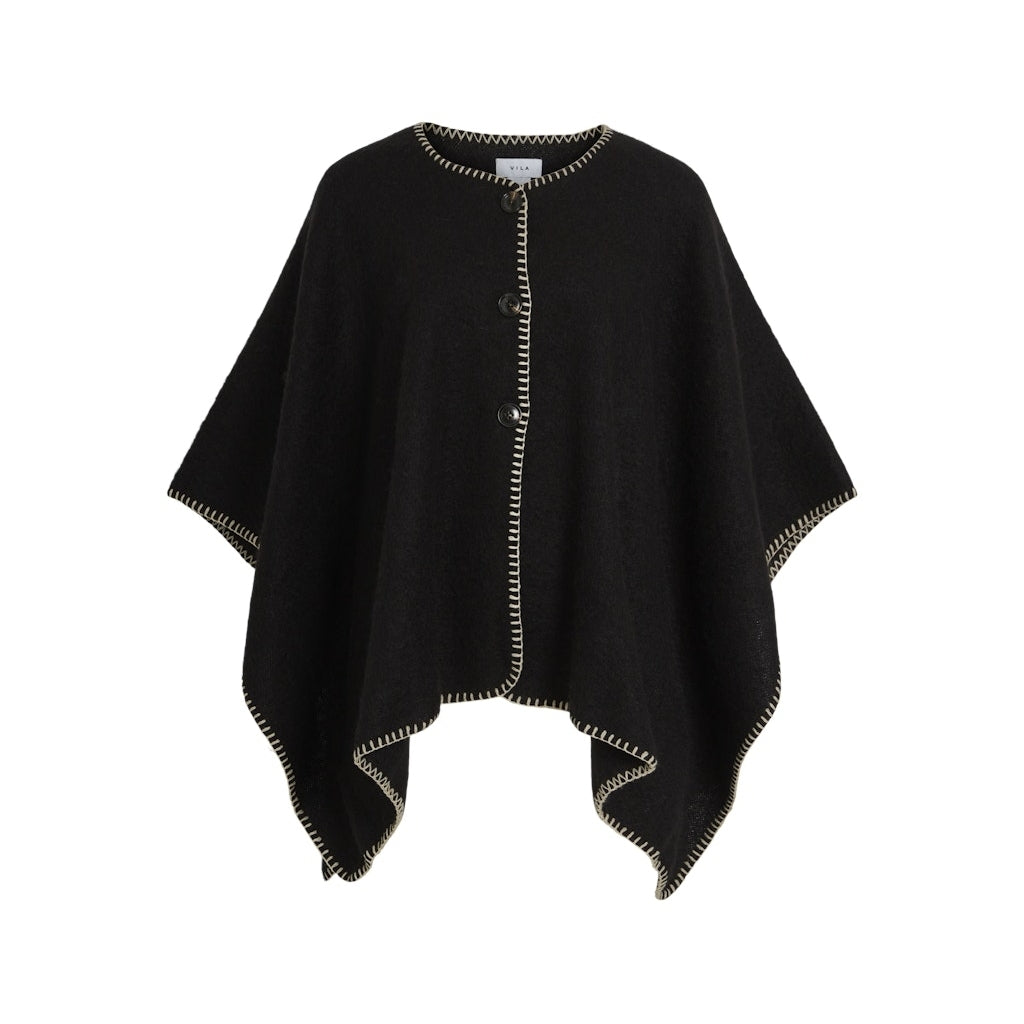 Elegant bæredygtig VILA Visantel poncho til kvinder