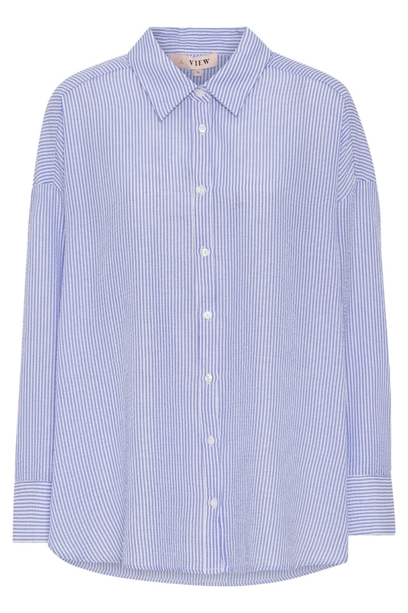 A-View - Skjorte - Sonja Shirt - Blue/white