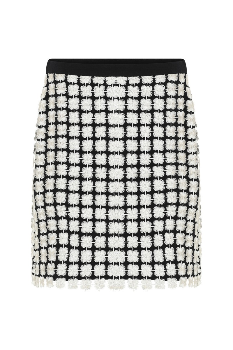 Bruuns Bazaar - Nederdel - Women HedyscepeBBAluma skirt - Black/silver
