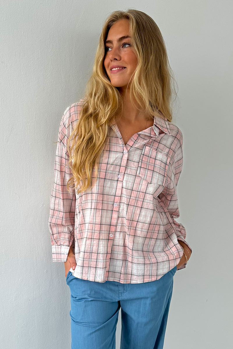 Continue - Skjorte - Caro - Rose Check
