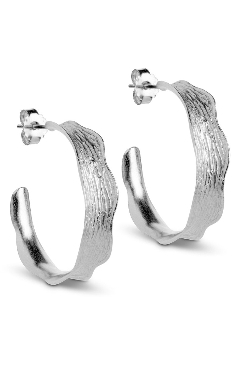 Enamel - Øreringe - Ane Large Hoops - Sølv