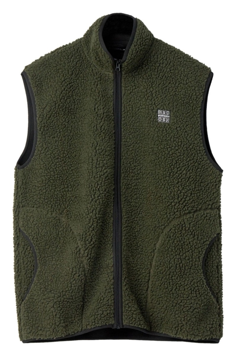 H2O - Vest - Basic Langli Pile Waist Coat - Army