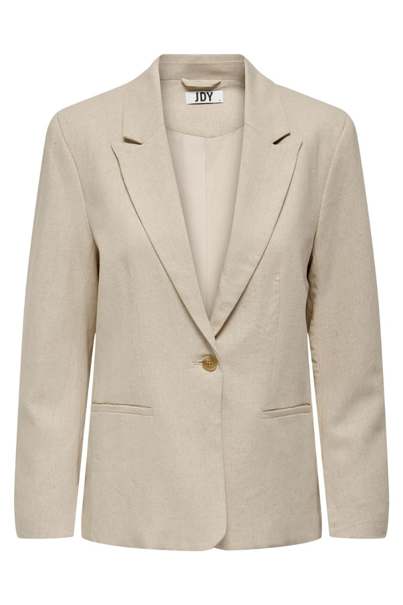 JDY - Blazer - Maya L/S Linen Blazer - Oatmeal