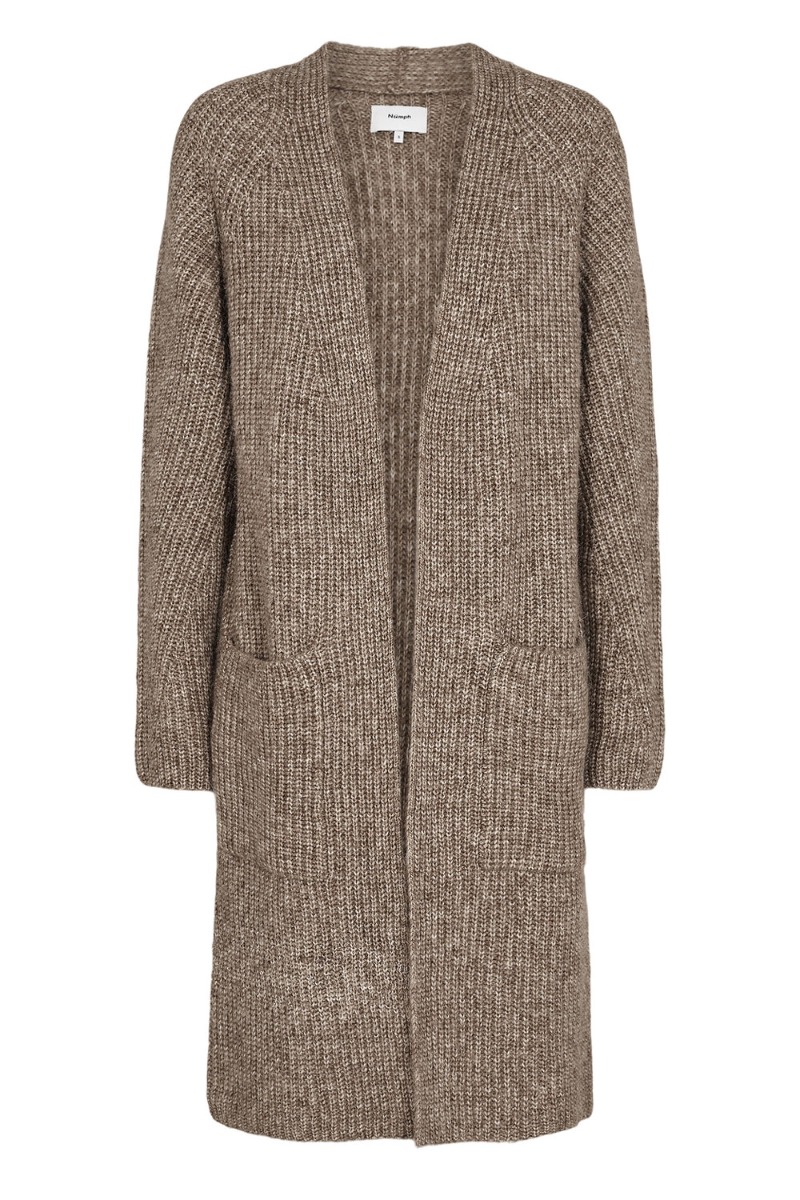 Nümph - Strik - Nuzindi Long Cardigan - Fossil Melange