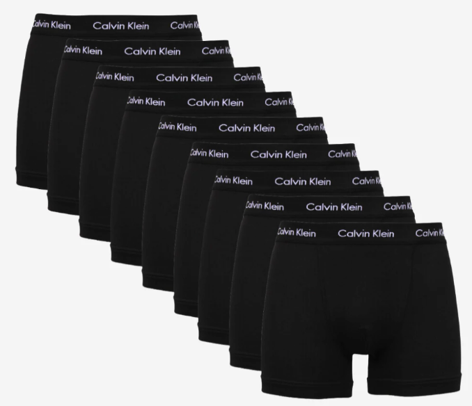 Calvin Klein Trunks 9-pak i sort – Uovertruffen tilbud!