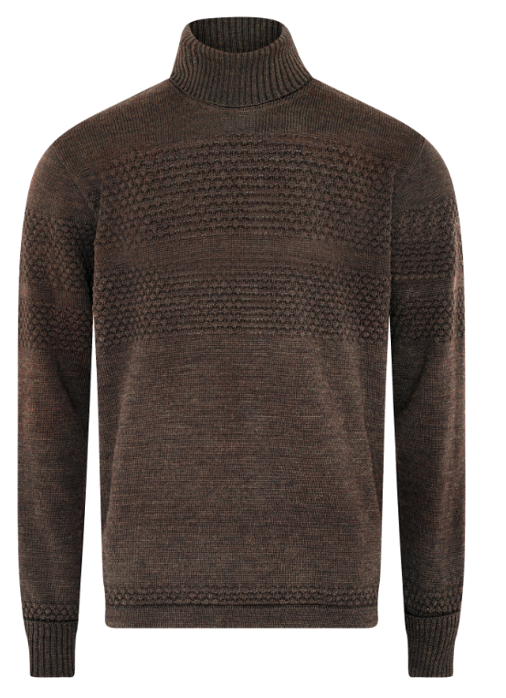 Clipper Saltum Rullekrave Strik i Mørk Khaki - Must-Have!