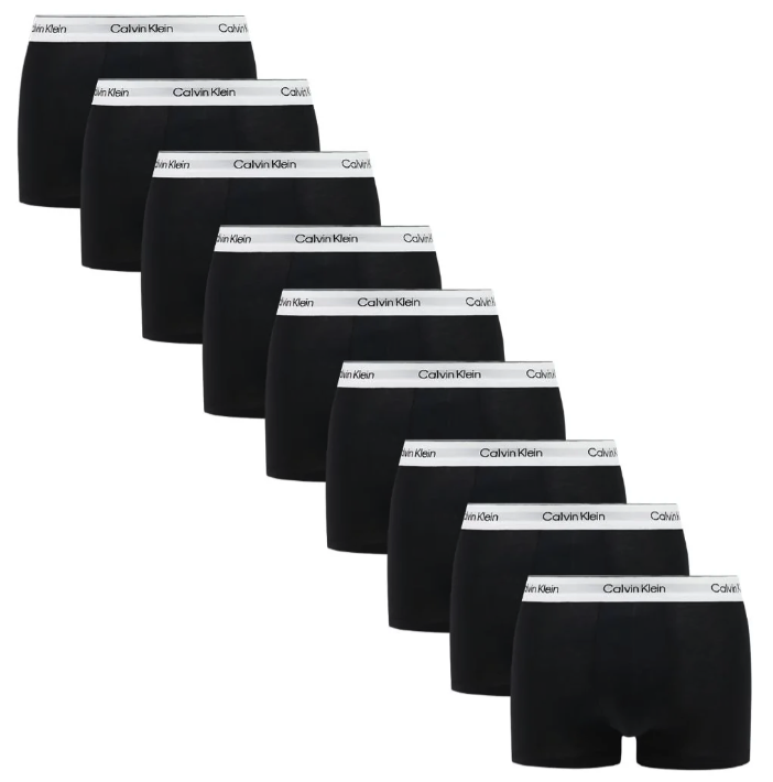Calvin Klein 9-pak Trunks i sort – Komfort og stil til mænd!