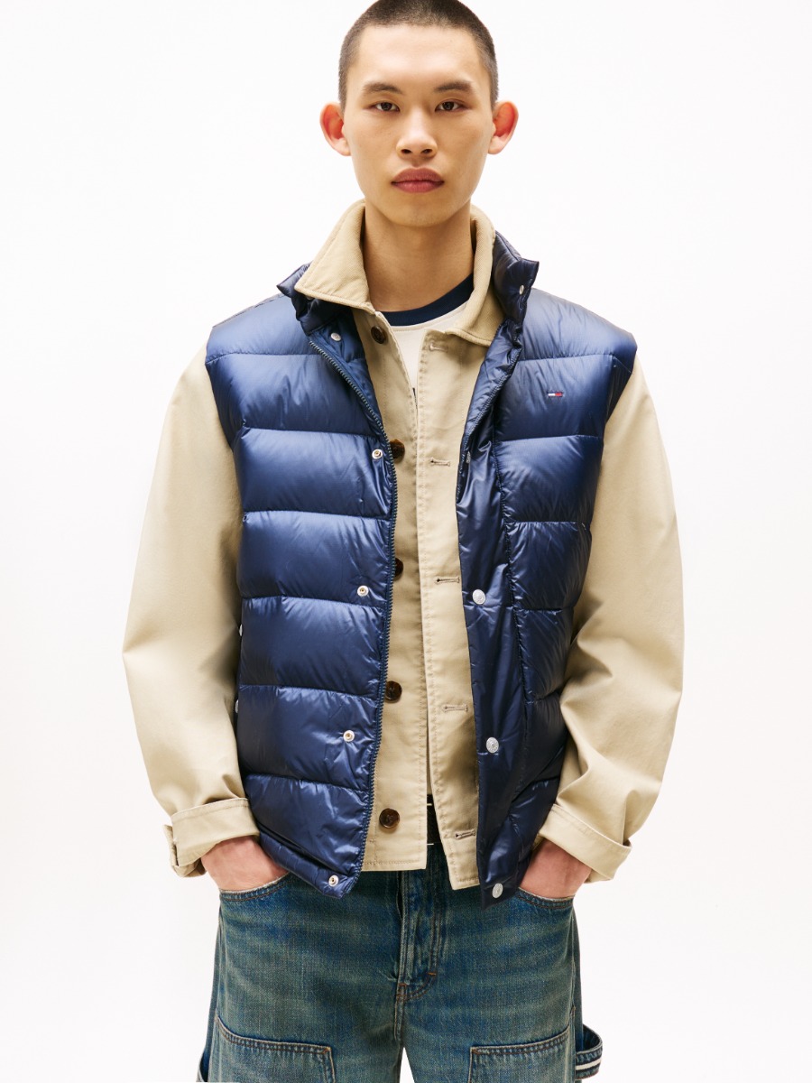 Tommy Hilfiger Mørkeblå Let Dunvest – Hurtig Levering!
